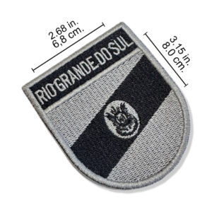 BE0019E-002 Bandeira Rio Grande do Sul Patch Bordado 6,8×8,0
