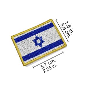 BP0009-011 Bandeira Israel Patch Bordado 5,7×3,8cm
