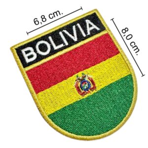 BP0029E-001 Bandeira Bolivia Patch Bordado 6,8×8