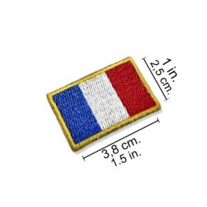 BP0031-031 Bandeira França Patch Bordado 3,8×2,5cm