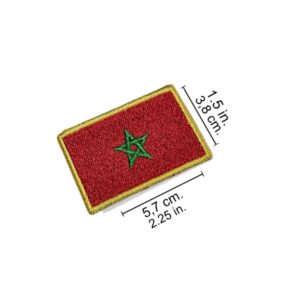 BP0192-057A Bandeira Marrocos Patch Bordado 5,7×3,8cm