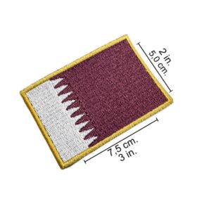 BP0213-075A Bandeira Qatar Patch Bordado 7,5×5,0cm