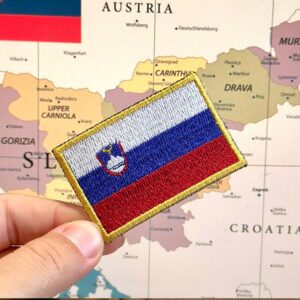 BP0443-057A Bandeira Eslovênia Patch Bordado 5,7×3,8cm