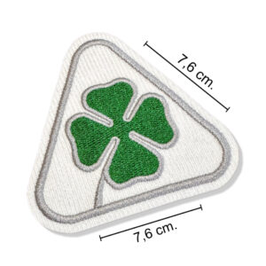 CAR071-001 Quadrifólio Patch Bordado 7,6×7,6cm
