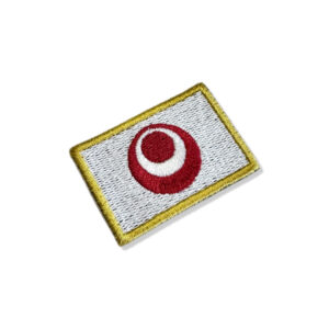 BE0414-057A Bandeira Okinawa Japão Patch Bordado 5,7×3,8cm