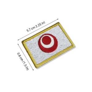 BE0414-057A Bandeira Okinawa Japão Patch Bordado 5,7×3,8cm