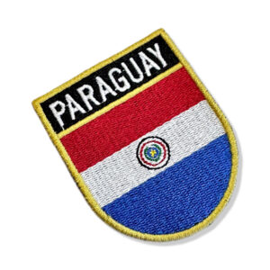BP0047E-001 Bandeira Paraguai Patch Bordado 6,8×8