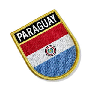 BP0047E-001 Bandeira Paraguai Patch Bordado 6,8×8
