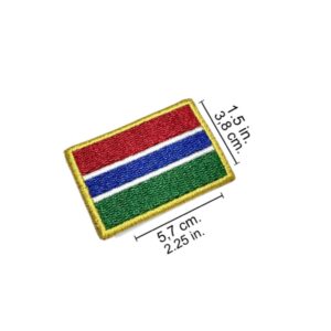 BP0196-011 Bandeira Gambia Patch Bordado 5,7×3,8cm