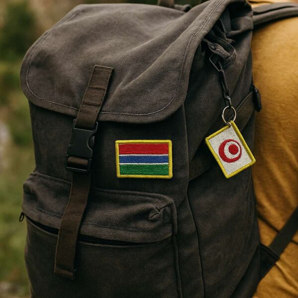 BP0196-011 Bandeira Gambia Patch Bordado 5,7x3,8cm - Imagem 6