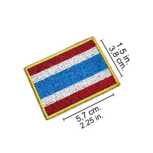 BP0206-011 Bandeira Tailândia Patch Bordado 5,7×3,8cm