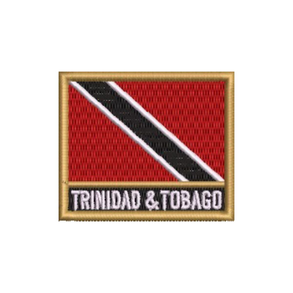BP0225N-011 Bandeira Trindade Tobago Patch Bordado 5,7x4,8cm - Imagem 7