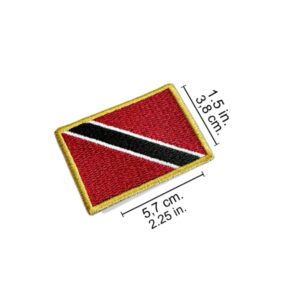 BP0225-011 Bandeira Trindade Tobago Patch Bordado 5,7×3,8cm