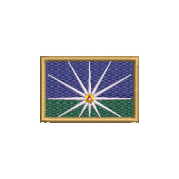 BC0011-011 Bandeira Uberlândia MG Patch Bordado 5,7x3,8cm - Imagem 9