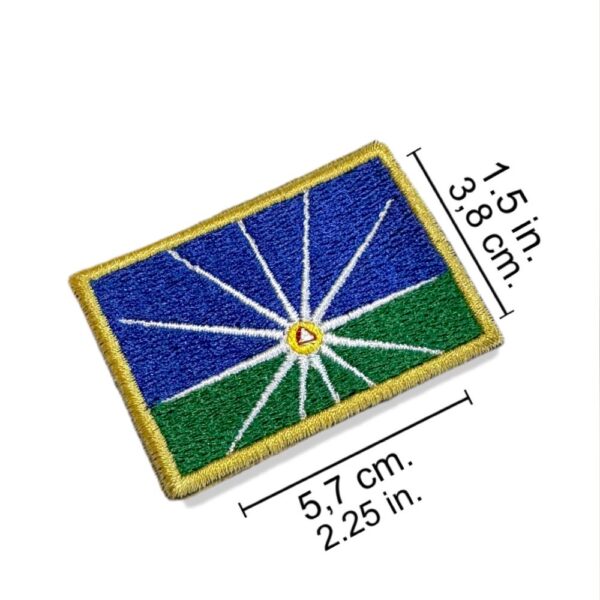 BC0011-011 Bandeira Uberlândia MG Patch Bordado 5,7x3,8cm - Imagem 2