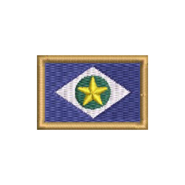BE0193-031 Bandeira Mato Grosso Norte Patch Bordado 3,8x2,5 - Imagem 9