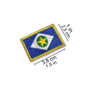 BE0193-031 Bandeira Mato Grosso Norte Patch Bordado 3,8×2,5