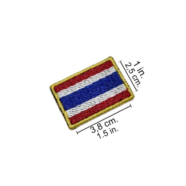 BP0206-031 Bandeira Tailândia Patch Bordado 3,8x2,5cm - Imagem 2
