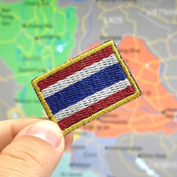 BP0206-031 Bandeira Tailândia Patch Bordado 3,8x2,5cm - Imagem 3