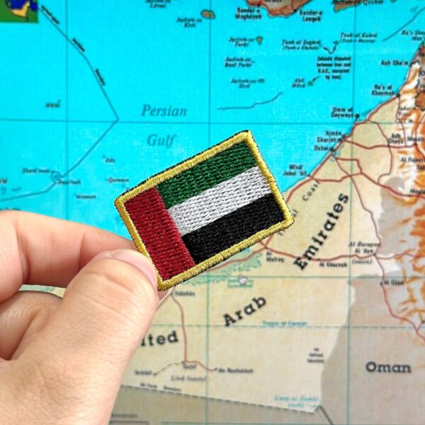 BP0210-031 Bandeira A.U.E Patch Bordado 3,8x2,5cm - Imagem 3