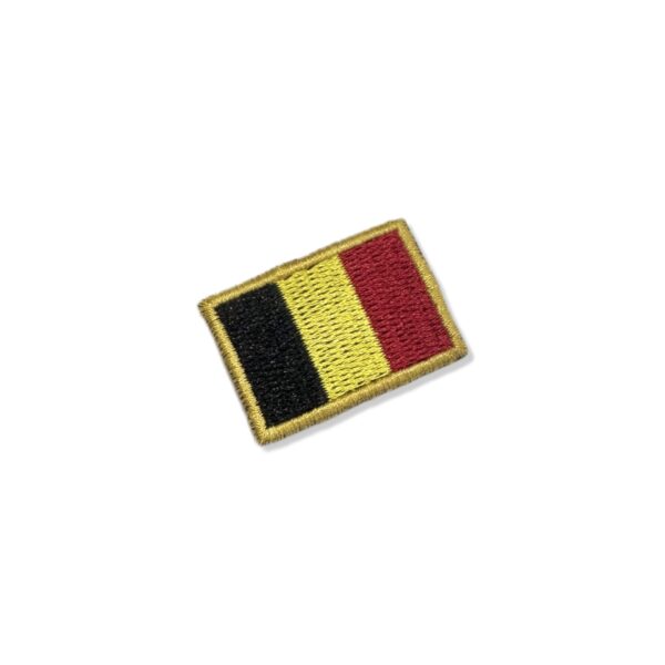 BP0215-031 Bandeira Bélgica Patch Bordado 3,8x2,5cm