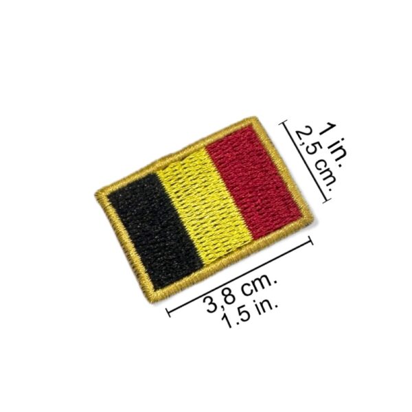 BP0215-031 Bandeira Bélgica Patch Bordado 3,8x2,5cm - Imagem 2