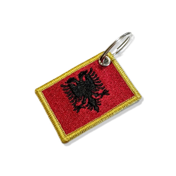 BP0221-057A Bandeira Albânia Patch Bordado 5,7x3,8cm - Imagem 7