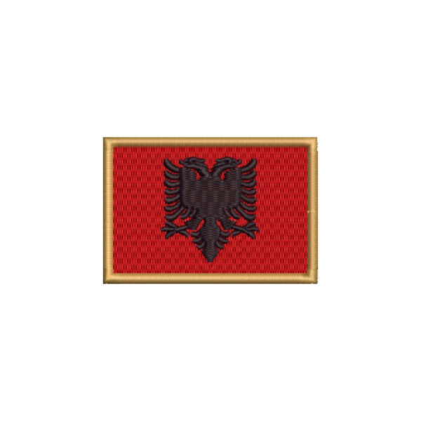 BP0221-057A Bandeira Albânia Patch Bordado 5,7x3,8cm - Imagem 9