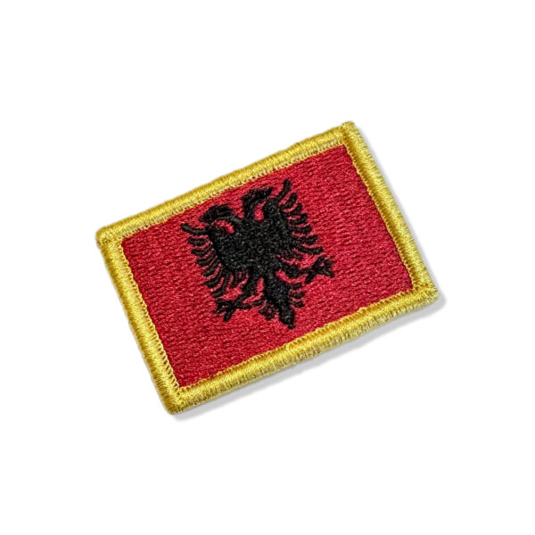 BP0221-057A Bandeira Albânia Patch Bordado 5,7x3,8cm - Imagem 4