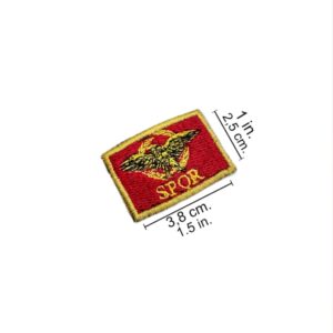 BP0234-031 Bandeira Império Romano Patch Bordado 3,8×2,5cm