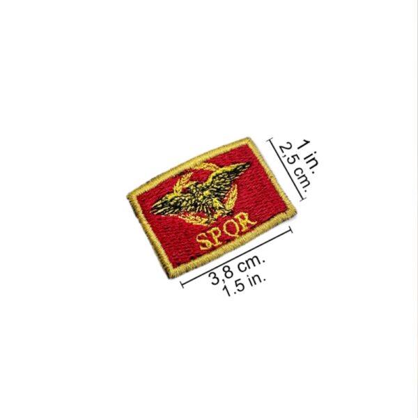 BP0234-031 Bandeira Império Romano Patch Bordado 3,8x2,5cm - Imagem 2