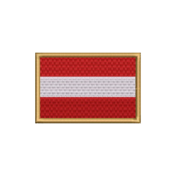 BP0003-001 Bandeira Austria Patch Bordado 7,5x5,0cm - Imagem 7