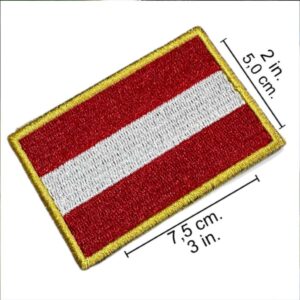 BP0003-001 Bandeira Austria Patch Bordado 7,5×5,0cm
