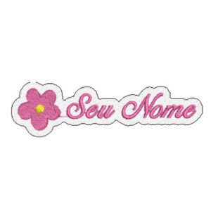 V0040-001 Nome Flor Personalizado Patch Bordado Termo Adesivo
