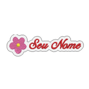 V0040-001 Nome Flor Personalizado Patch Bordado Termo Adesivo